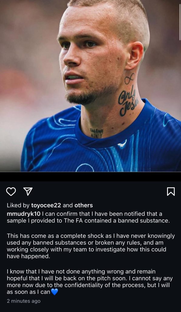 Mudryk on instagram 